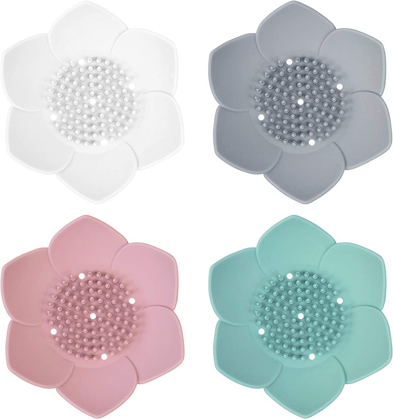 Cyrox Cyrox Flower Shape Soap Holder Dish for Washbasin, Kitchen and Hotel Use Unbreakable Silicone Lotus Flower Shape Soap Holder Dish Soap Case with Drain Holes (1Pcs)  - Image 1