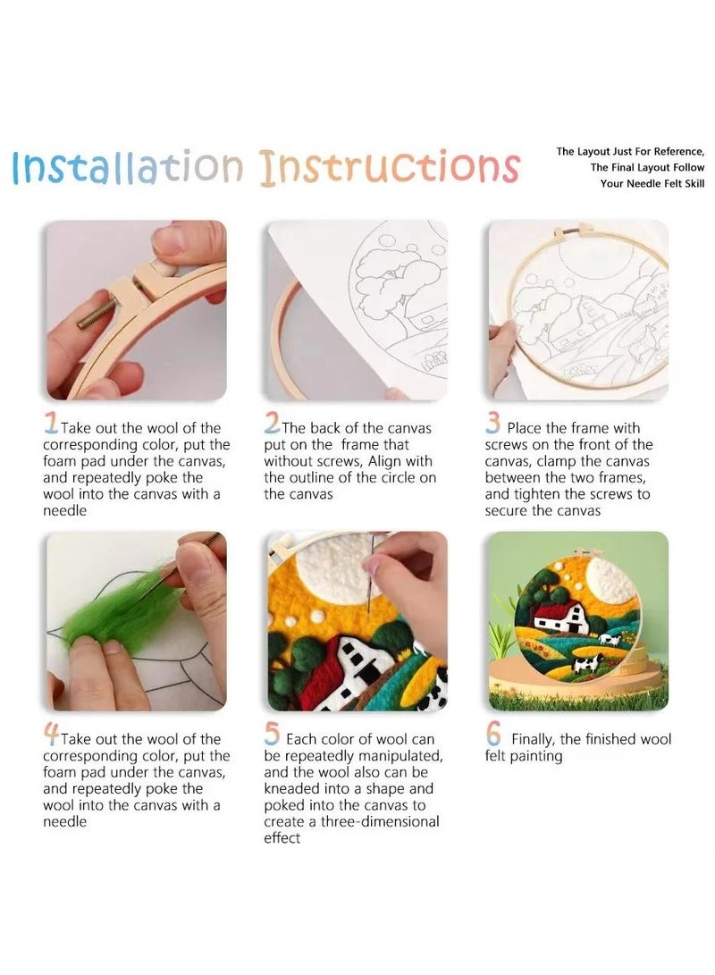 Wool needle felt painting kit - Image 3