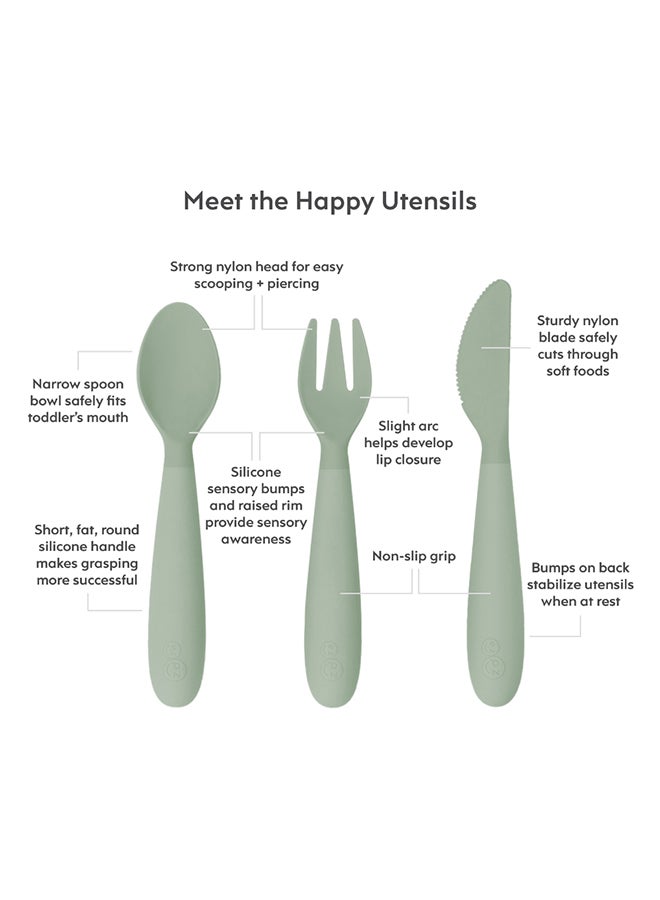 ازبيز EZPZ - أدوات الطعام السعيدة - سيج - Image 3