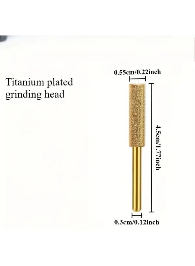 5 5mm 5pcs Titanium Coated Chain Saw Sharpener Set For Metal Wood Glass - Image 2