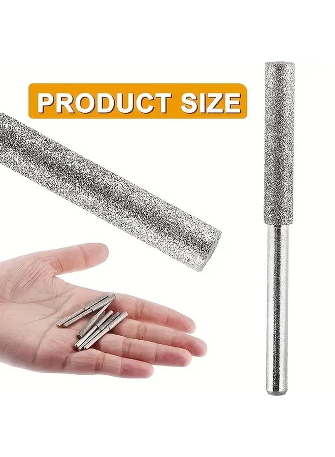 5 5mm 5pcs Titanium Coated Chain Saw Sharpener Set For Metal Wood Glass - Image 3