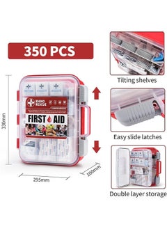 RHINO RESCUE 350 Pieces OSHA All-Purpose First Aid Kit, Ideal for Emergency, School, Business FSA HSA Eligible  - Image 3