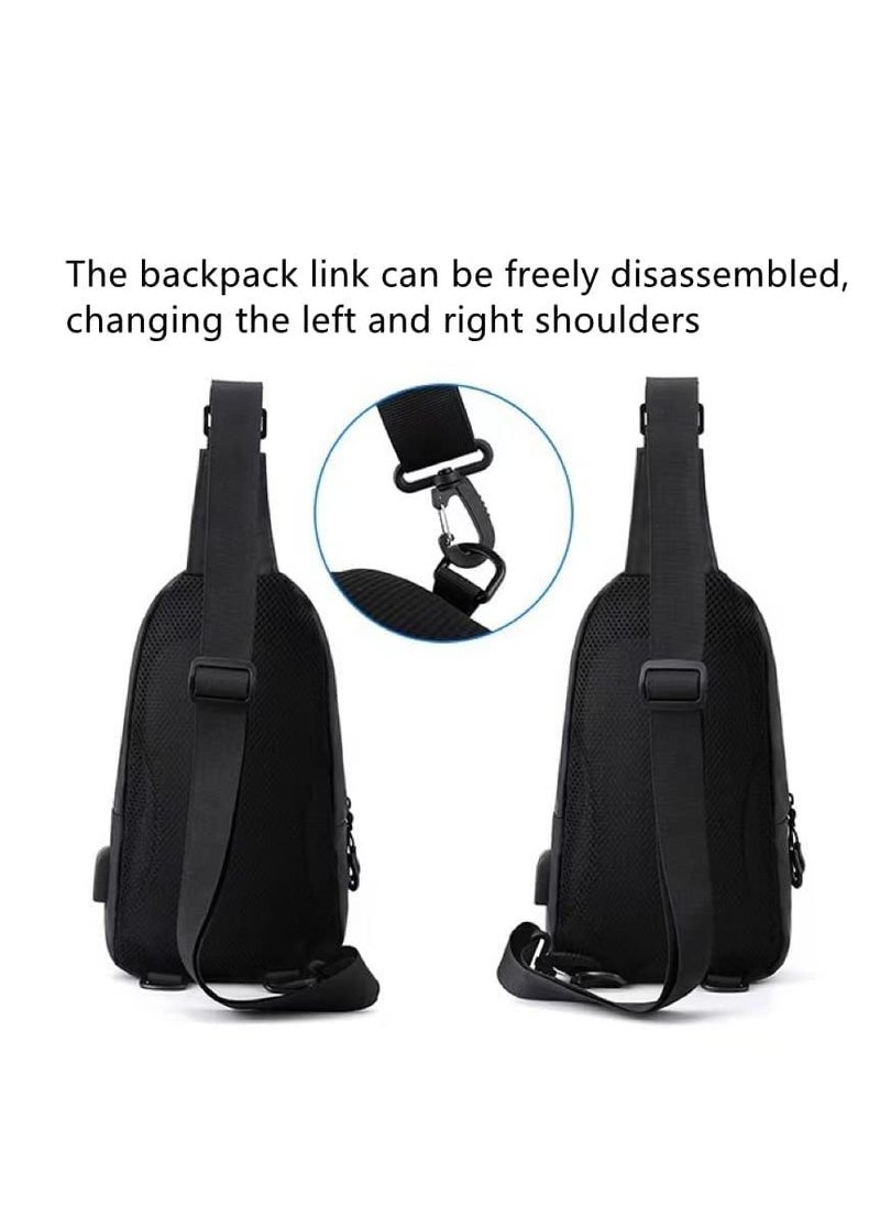 Skycare - Skycare Sling Crossbody Bag Small Shoulder Backpack for Men Waterproof Slim Chest Bags Casual Daypack for Travel Cycling - Image 1