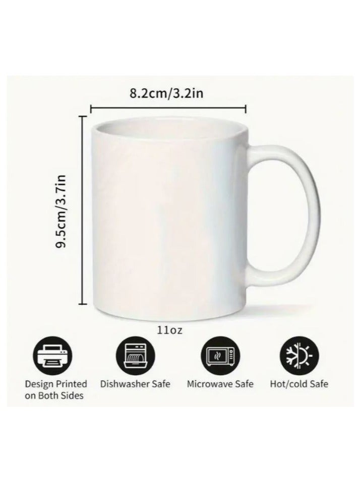 RYN I Need Money" Humorous Coffee Mug - 11oz Ceramic, Dishwasher Safe, Novelty Arabic Design with Money Bag Pattern, Perfect Gag Gift for Friends & Colleagues, Ideal for Office or Home W - Image 2