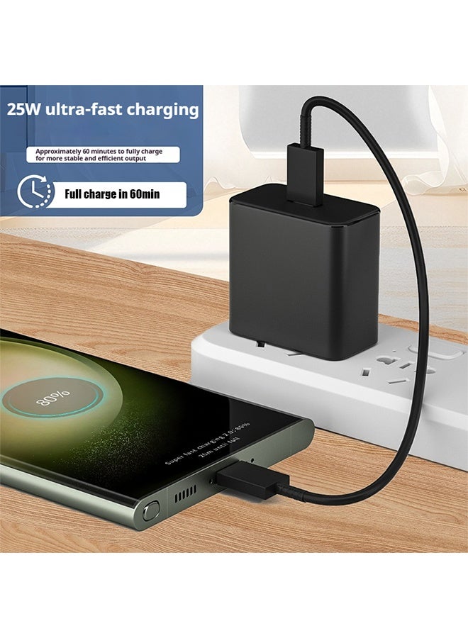25W Super Fast Charging Travel Adapter, Black, Smartphone Fast Charger, USB-C Charger, Travel Power Adapter, Fast Charging - Image 2