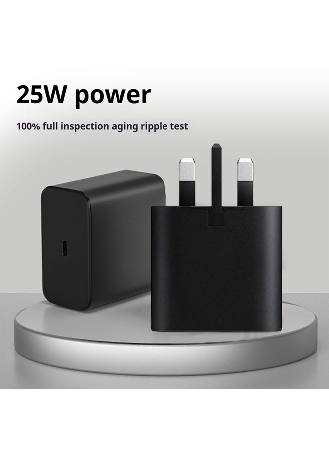 25W Super Fast Charging Travel Adapter, Black, Smartphone Fast Charger, USB-C Charger, Travel Power Adapter, Fast Charging - Image 3