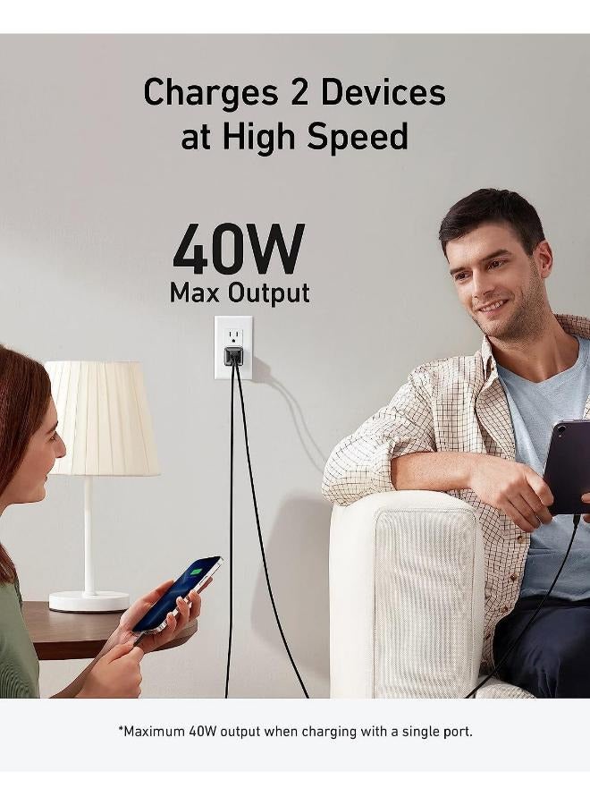 USB C 40W, 521 Charger (Nano Pro), PIQ 3.0 Durable Compact Fast Charger (Not Foldable) For iPhone 13/13 Mini/13 Pro/13 Pro Max/12, Galaxy, Pixel 4/3, iPad/iPad Mini (Cable Not Included) - Image 2