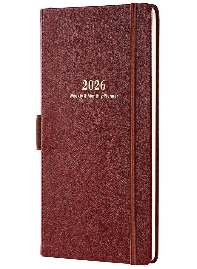 Lemome 2026 Planner - 2026 Planner Weekly and Monthly with Stickers, Faux Leather Cover, Jan. 2026 - Dec. 2026, 5.75" X 8.25", 2026 Yearly Planner, Premium Paper, Pen Holder, Inner Pocket and 44 Notes Pages - Image 1
