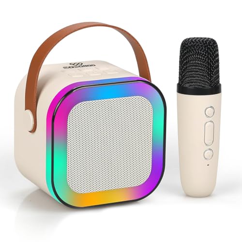 Wembley Karaoke Machine for Kids Adults, Mini Portable Blue-Tooth Karaoke Speaker with Wireless Microphone and Dynamic Lights Birthday Gift Home KTV Outdoor Travel - Image 1