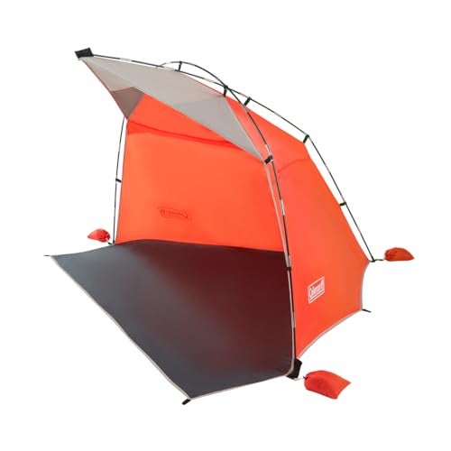 Coleman Skyshade Large Portable Sun Shelter Easy Setup with PreAttached Poles Canopy Provides Cover from Sand Sun Great for Beach Park Tailgating Camping Backyard More - Image 1