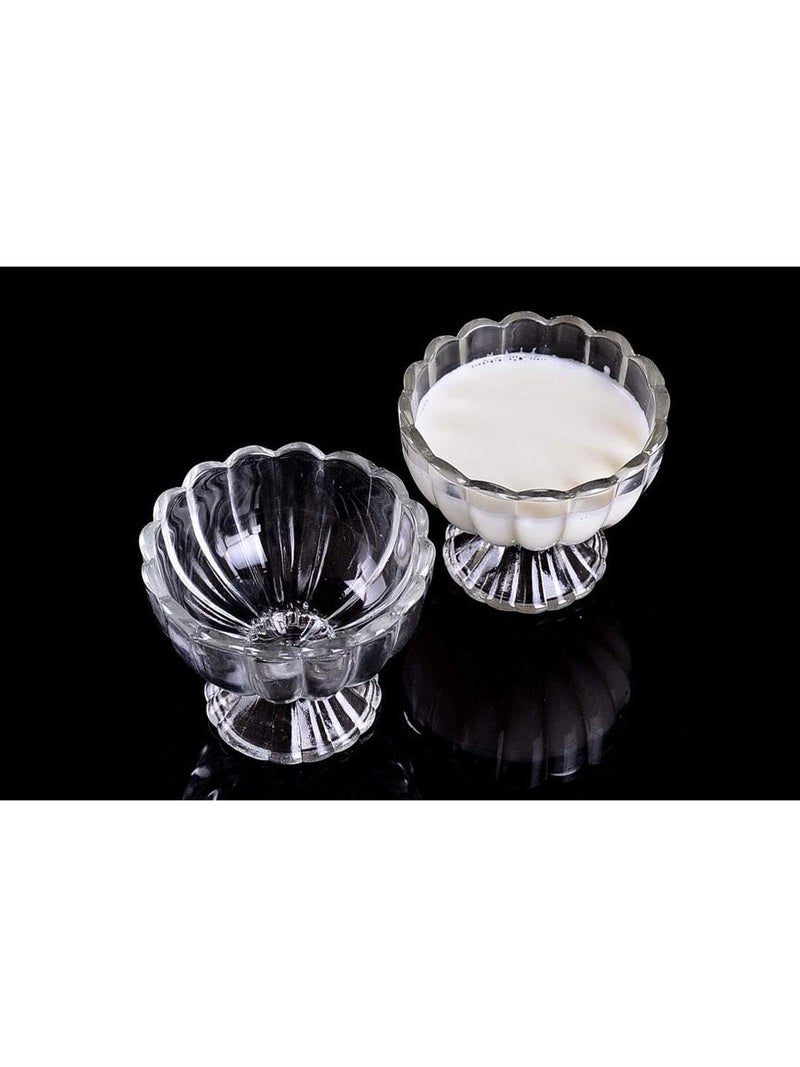1st Time Stylish Ice Cream Bowl for Ice Cream, Dessert and Pudding, Clear, 100 Ml, Pack of 2, 9.5 X 9.5 X 8 CM- A39 - Image 2