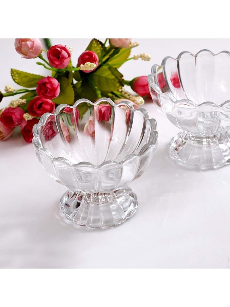 1st Time Stylish Ice Cream Bowl for Ice Cream, Dessert and Pudding, Clear, 100 Ml, Pack of 2, 9.5 X 9.5 X 8 CM- A39 - Image 3