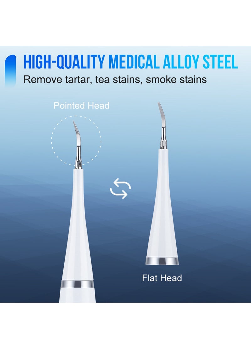 Arabest Teeth Cleaning Kit,Electric Toothbrush&Tartar Remover,With 3 toothbrushe heads(WHITE) - Image 4