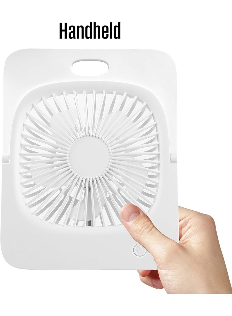 Westinghouse Westinghouse Portable USB Fan – 4 Speed Rechargeable Battery Operated Desk Fan, 3-in-1 Compact Design, Quiet Air Circulator for Home, Office, Travel – 144mm x 181mm  - Image 5
