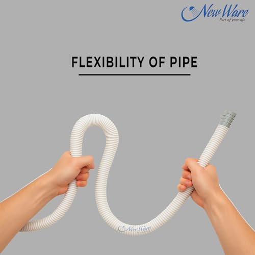 NEW WARE® 5 Meter PVC Washing Machine Semi Inlet Pipe - Extension, Hose, and Drain Pipe for Semi-Automatic Washing Machines (White) - Pack of 1 - Image 4