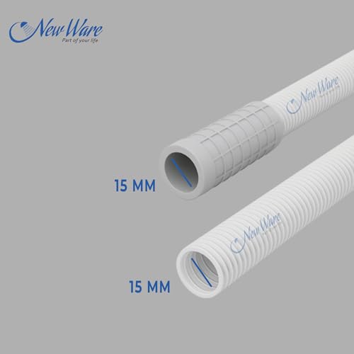 NEW WARE® 5 Meter PVC Washing Machine Semi Inlet Pipe - Extension, Hose, and Drain Pipe for Semi-Automatic Washing Machines (White) - Pack of 1 - Image 2