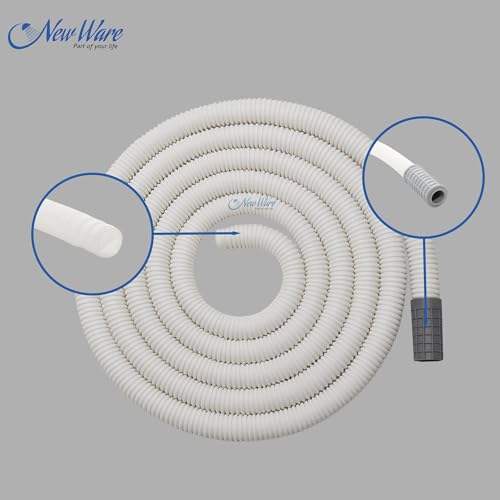 NEW WARE® 5 Meter PVC Washing Machine Semi Inlet Pipe - Extension, Hose, and Drain Pipe for Semi-Automatic Washing Machines (White) - Pack of 1 - Image 3