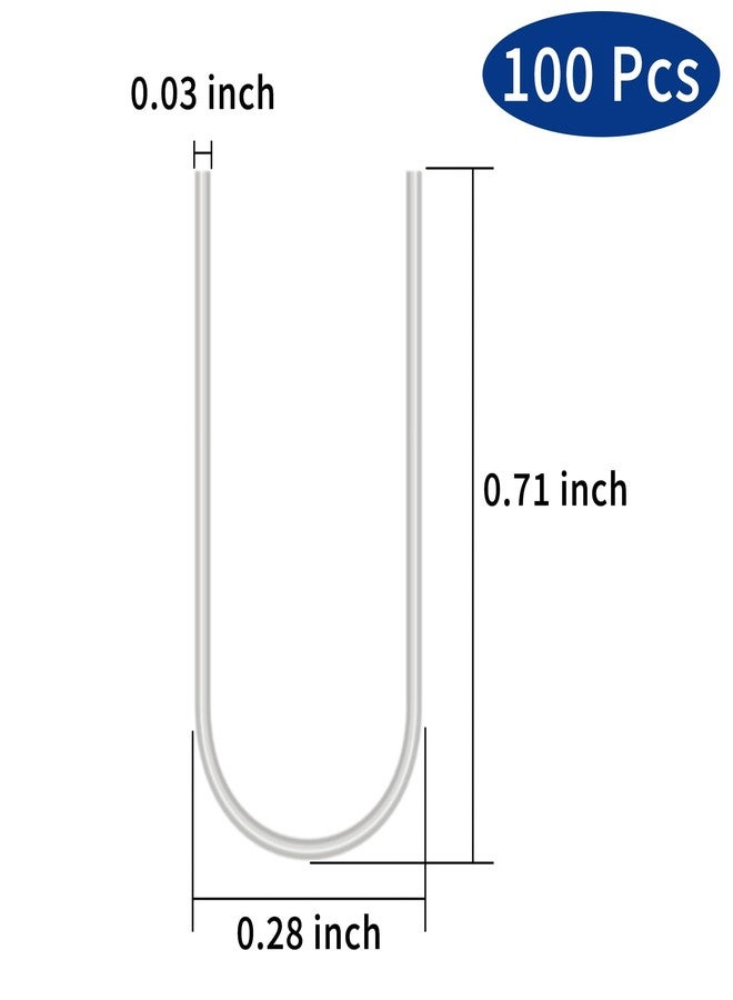 KAEZDD 100 Pieces High Temperature Nichrome Wire Jump Rings, with a Plastic Storage Box, U Hanger Hooks for Hobbyists DIY Pendant, Ceramic Ornaments, Fusing in Glass - Image 2