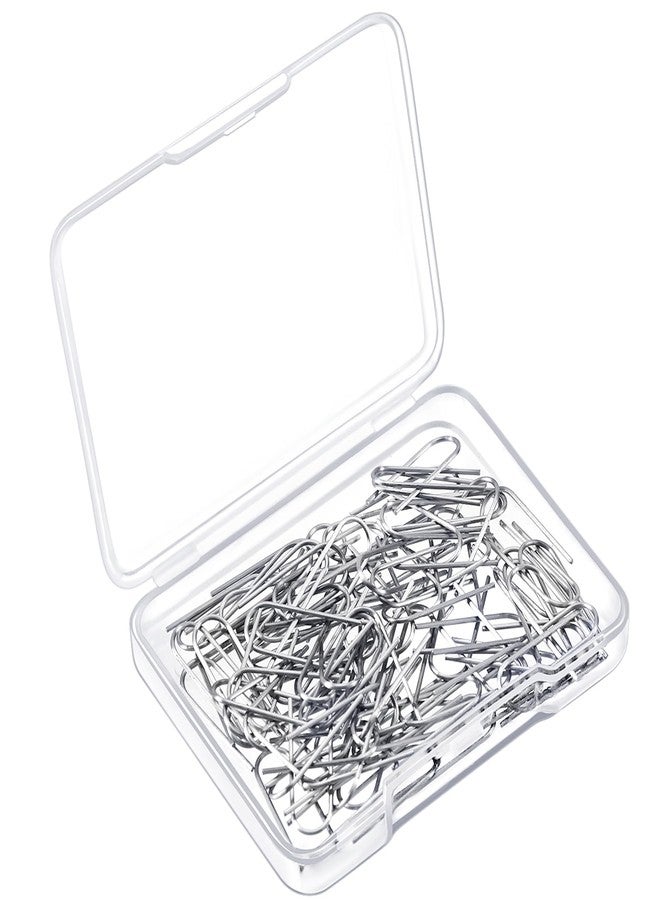 KAEZDD 100 Pieces High Temperature Nichrome Wire Jump Rings, with a Plastic Storage Box, U Hanger Hooks for Hobbyists DIY Pendant, Ceramic Ornaments, Fusing in Glass - Image 1