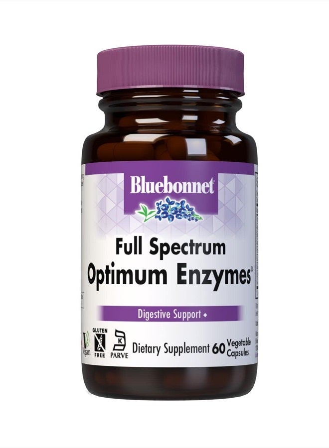 Bluebonnet كبسولات إنزيمات أوبتيموم كاملة الطيف من بلو بونيت، 60 عدداً - Image 1