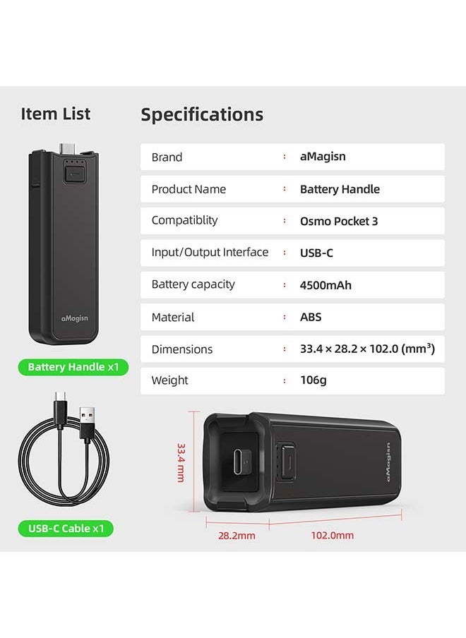 بنك الطاقة aMagisn Premium لجهاز DJI Osmo Pocket 3 - ملحق أساسي لكاميرات DJI Action - pzsku/ZD9D9001CECC02785411BZ/45/_/1731300343/2bcfce2d-dfbf-4821-9466-21bb7deceffd