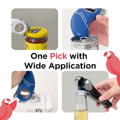Kitchen Mama Epic One Multifunction Opener: Magnetic Bottle Opener, Beer Soda Opener, Effortless Jar Lid Opener for Seniors and Elderly with weak Hands and Arthritis, Essential Kitchen Gadget (Red) - Image 4