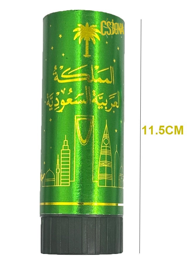 سي إس دونا مدافع حفلات كونفيتي خضراء 10 قطع احتفال يوم التأسيس السعودي | مستلزمات احتفالات يوم التأسيس والتجمعات الوطنية - Image 5