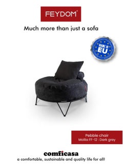 COMFICASA FEYDOM Pebble chair & beanbag : Mollia dark grey  - Image 1