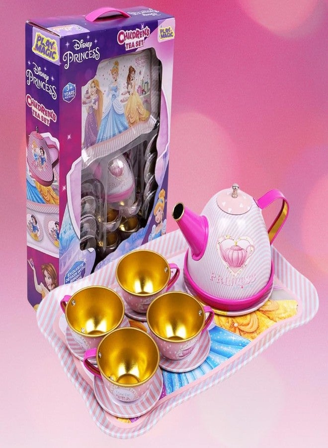 PlayMagic Children's Tea Set Princess | Tea Party Set Toy Pretend Play Gifts Age 3-6, Kids Girls |Toys Kitchen Tea Set Princess 14 Pieces|Kitchen Pretend Play for Girls Boys - Image 1