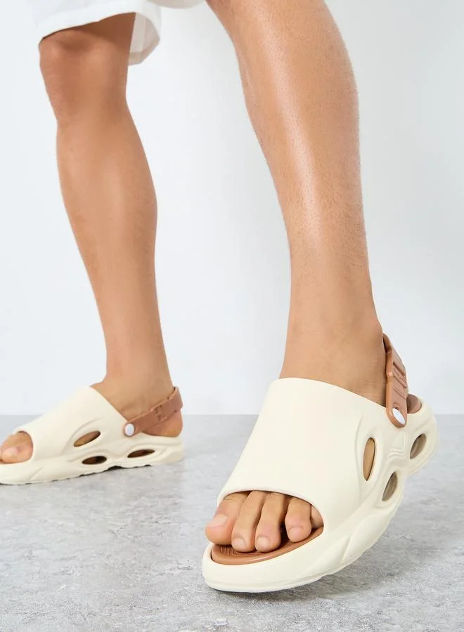 Styli Cut-Out Detail Back Strap Comfort Sandals