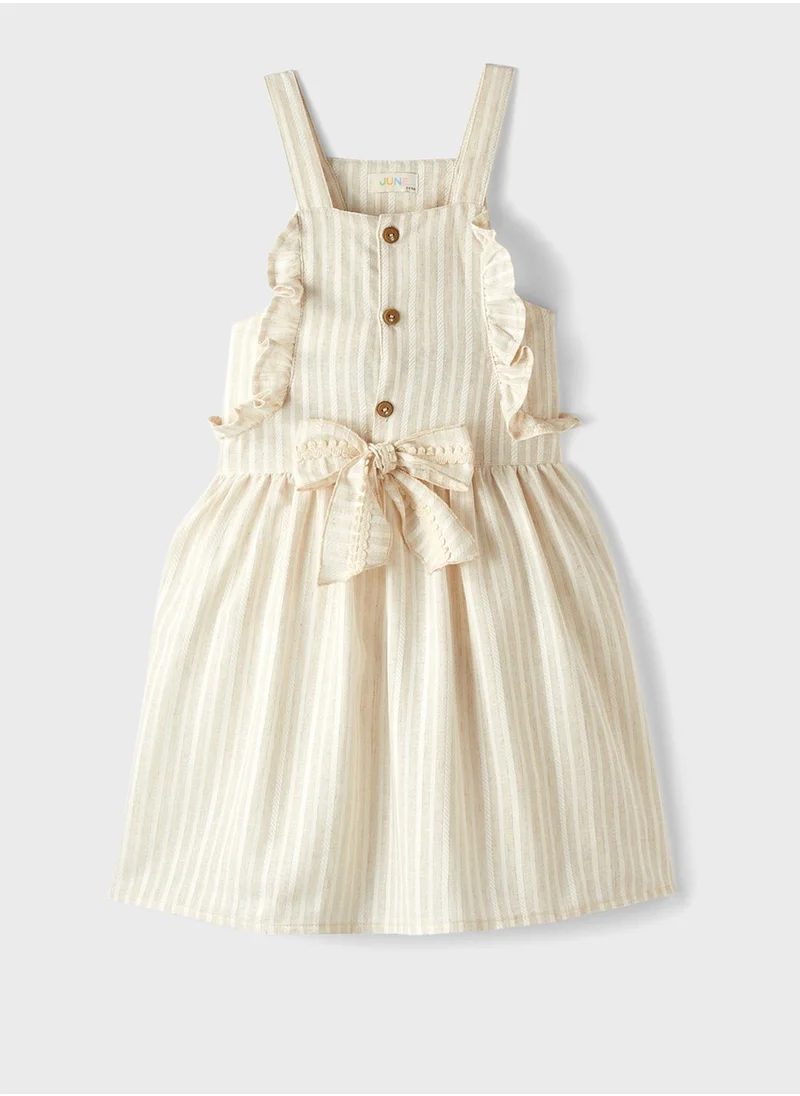 JUNE Kids Textured Bow Dress