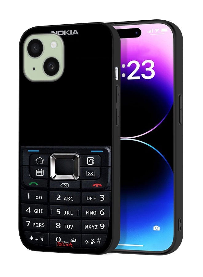 Tolwak Apple iPhone 15 Protective Case Cover Old Phone Pattern - Image 1
