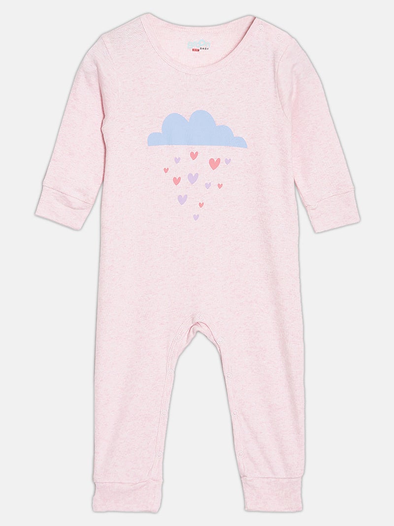 Broon Infant Girls Orange and Pink Printed Organic Cotton Sleepsuit Pack of 2 - Image 2