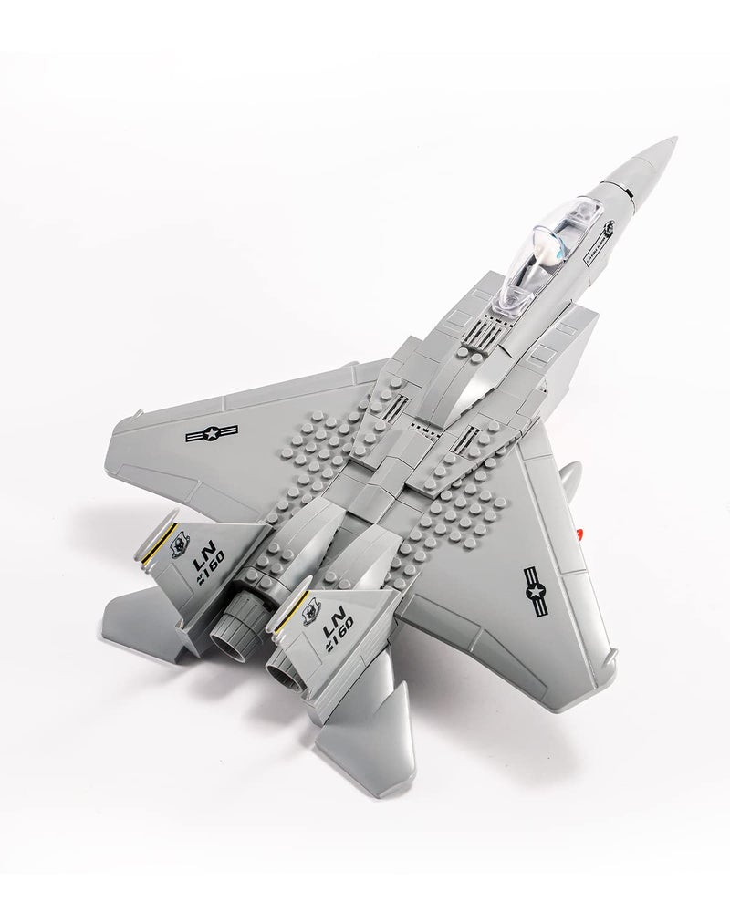 dOvOb Military F-15 Eagle Fighter Jet Building Blocks Set, Army Plane Toys as Gift for Kids or Adult (270 Pieces) - Image 1