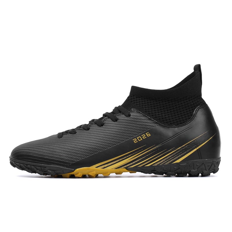 Biayvisas Soccer Cleats for Mens Womens Turf Soccer Shoes Indoor Footall Cleats High Ankle TF AG FG Football Boots Wide Training Sneaker (USW_2501 HEI TF_42) - Image 5