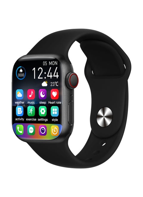 Magnifico2 Smart Watch with 2.1" display and Double Tap Enabled / Music Control /Heart Rate Monitor / Multiple Sports Mode /Sleep Analysis  / Voice Assistant - Black