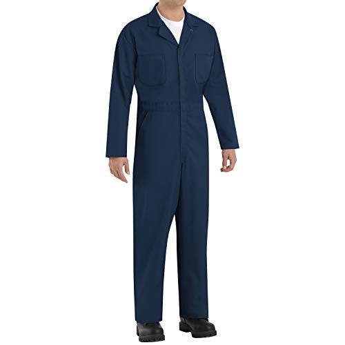 Red Kap Mens Tall Size Twill Action Back Coverall with Chest Pockets Navy 44 Long
