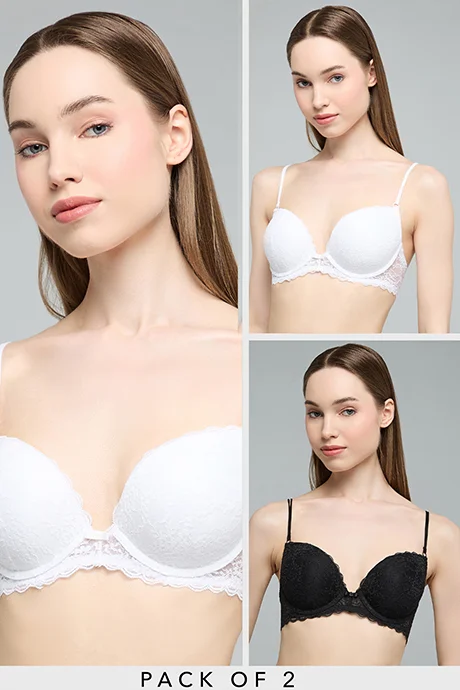 أر أند بي 2 Pack Double Push Up Bras