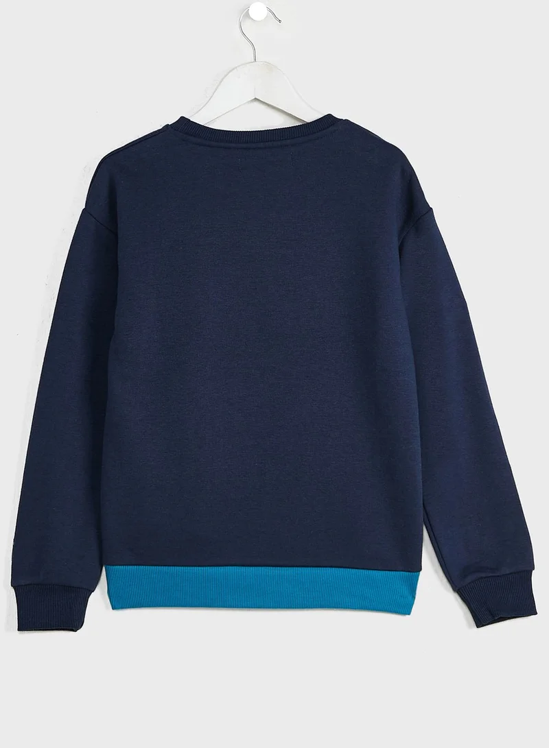 MINOTI Youth Colour Block Sweatshirt