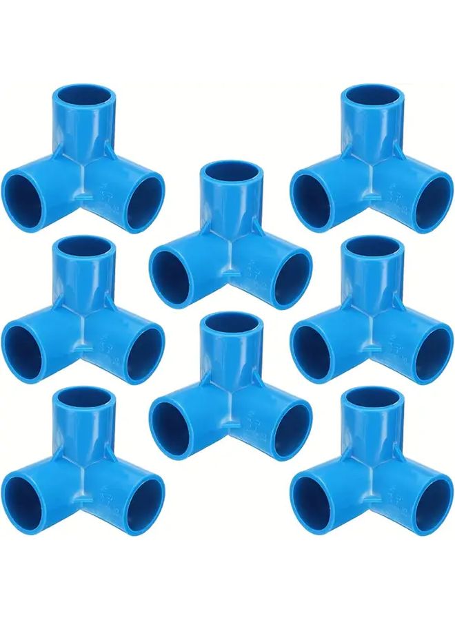 5PCS 1 Inch Blue PVC Three Way Tee Pipe Connector Male Threaded Ends For PEX Tubing - Image 2
