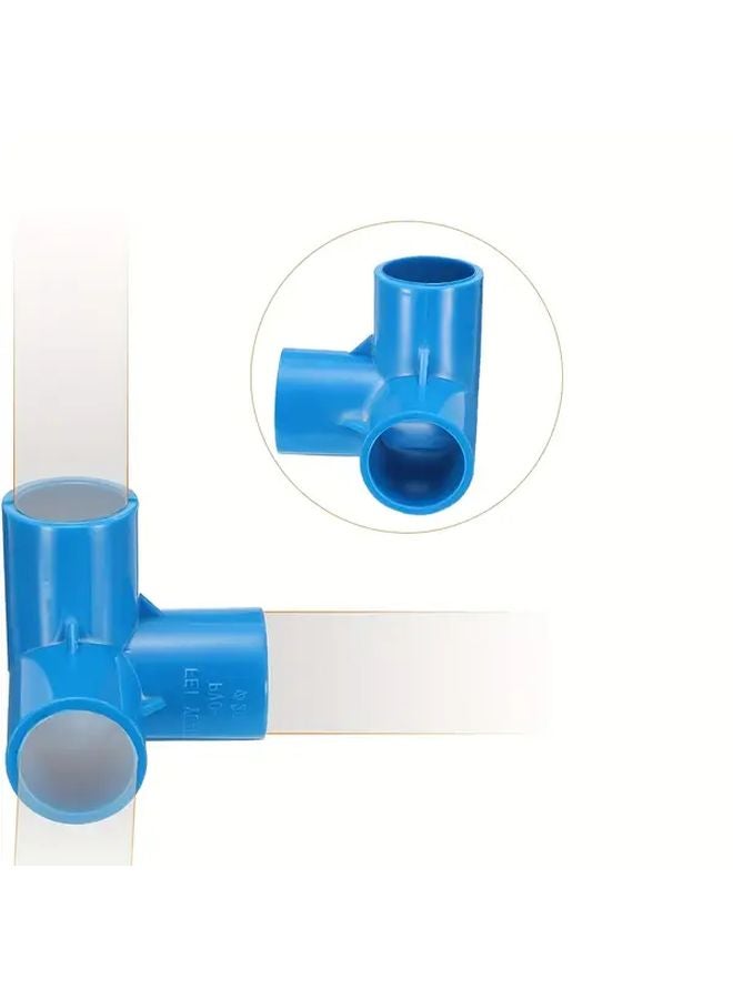 5PCS 1 Inch Blue PVC Three Way Tee Pipe Connector Male Threaded Ends For PEX Tubing - Image 5