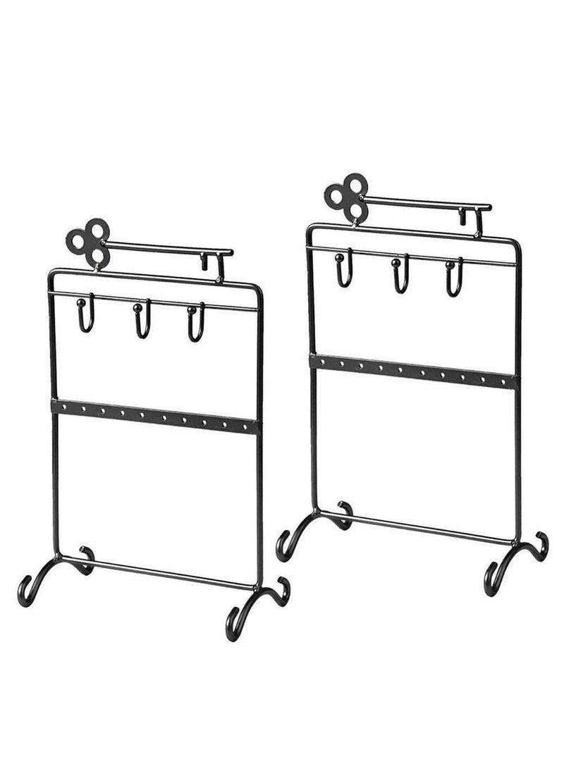 CATANES 2 Pack For Earrings Organizer Jewelry Display Iron Stand Black - Image 2