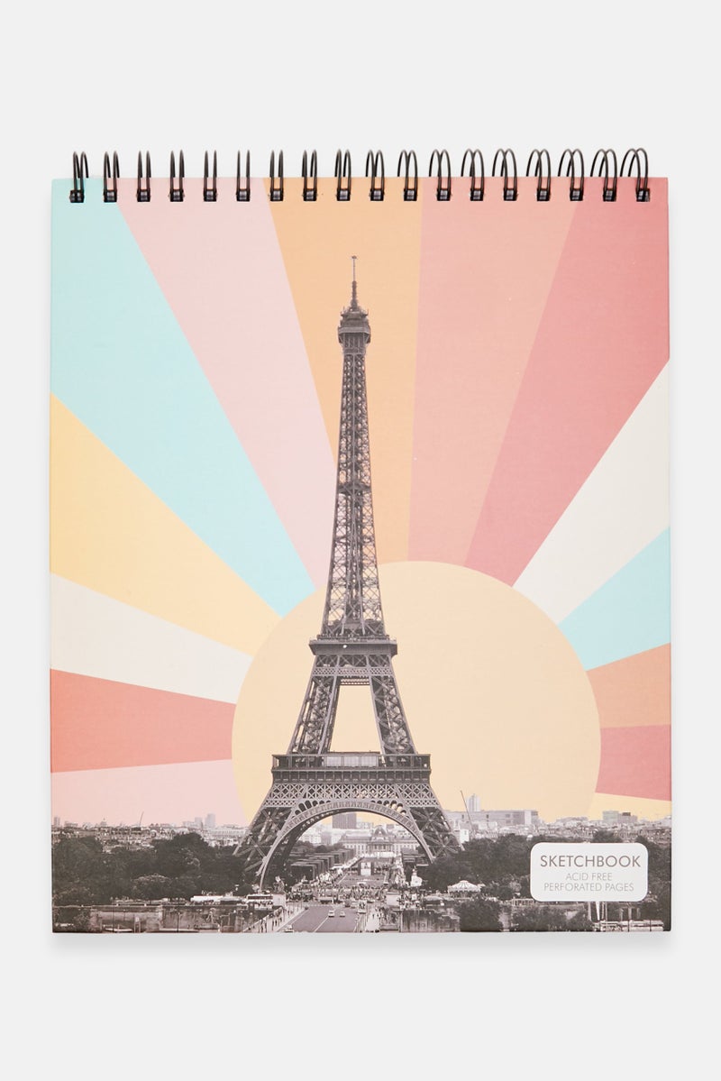 VOTUM Eiffel Tower Spiral Sketchbook, Light Pink - Image 1