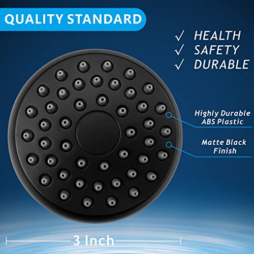 Nuodan High Pressure Shower Head - Powerful Bathroom Pressure Boosting Showerhead - Perfect Universal Replacement for Rain Shower Heads(Matte Black) - Image 5