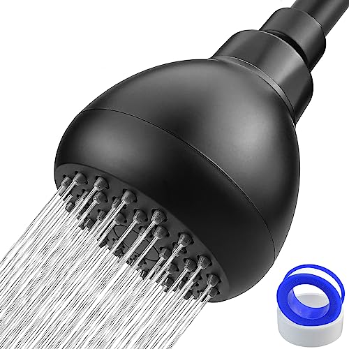 Nuodan High Pressure Shower Head - Powerful Bathroom Pressure Boosting Showerhead - Perfect Universal Replacement for Rain Shower Heads(Matte Black) - Image 1