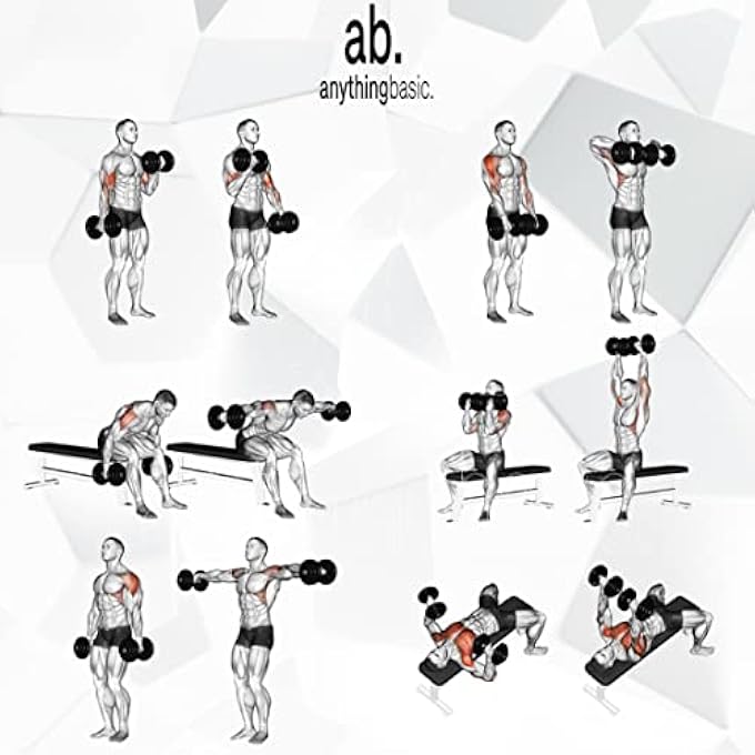 rayihni Pvc 26 Kg Home Gym Set With 3-3 Ft Gym Rods And One Pair Dumbbell Rods With Gym Accessoriess, Black - Image 5