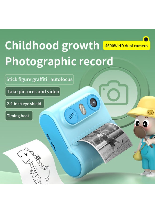 LK-001 Children's Fillet Print Digital Camera HD SLR Dual Lens Camera Shooting Camera-Color:Purple (32G Memory Card Reader)  - Image 1
