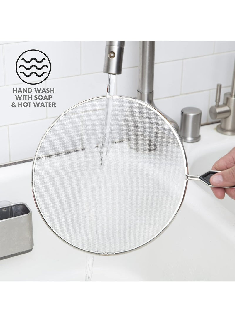 Oasisgalore Stainless Steel Splatter Screens with Insulated Handles for Frying Pans  - Image 5