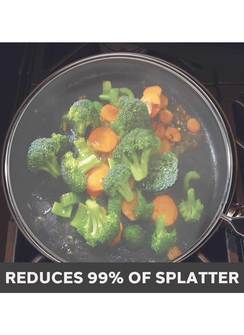 Oasisgalore Stainless Steel Splatter Screens with Insulated Handles for Frying Pans  - Image 2