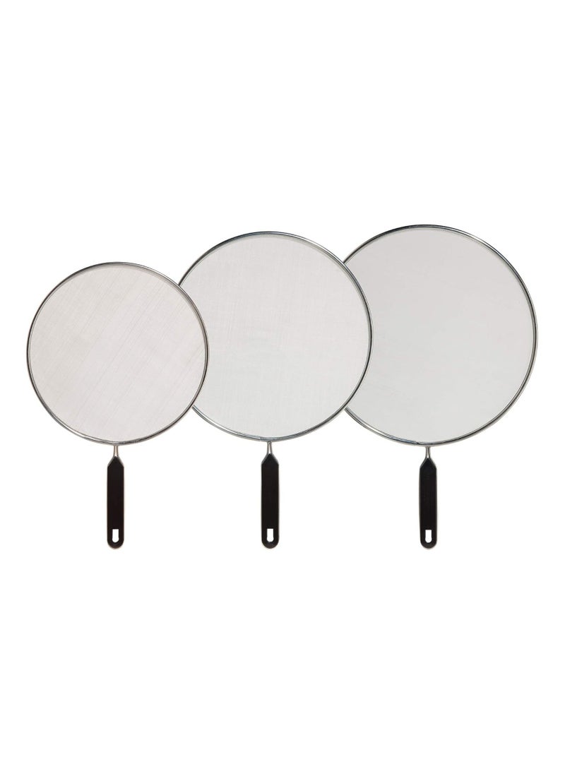 Oasisgalore Stainless Steel Splatter Screens with Insulated Handles for Frying Pans  - Image 1